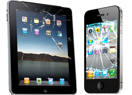 image of iphone and ipad broken screen